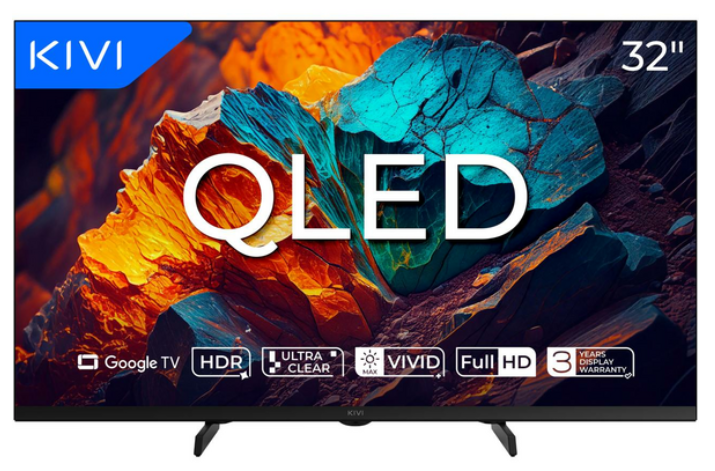 Телевізор KIVI 32" FHD Google TV Black (32F720QB)